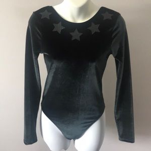 NWT Victoria sport velvet bodysuit size xs